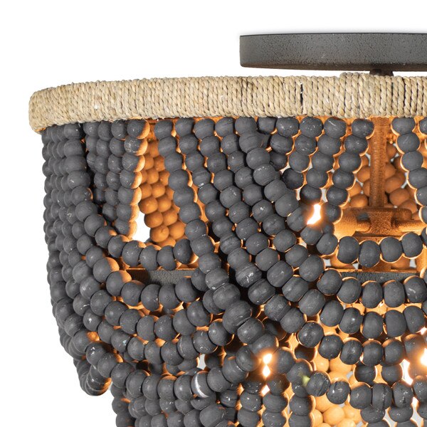 Lorelei Wood Bead Flush Mount